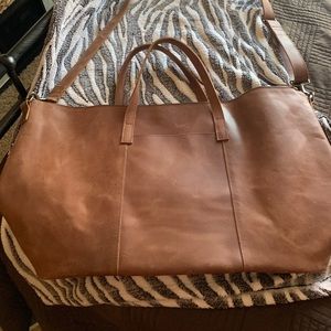 ABLE leather weekender bag -never used!